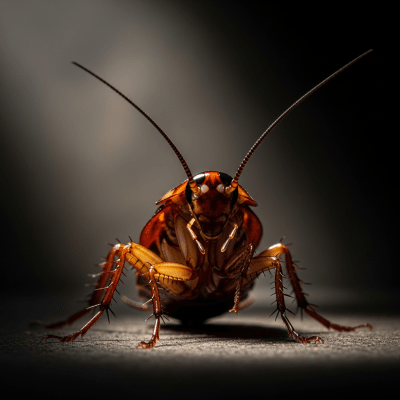 Striking editorial-style portrait of a single Cockroach, from the taxonomy insects.