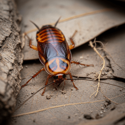 Detailed image showing a Cockroach in its natural environment