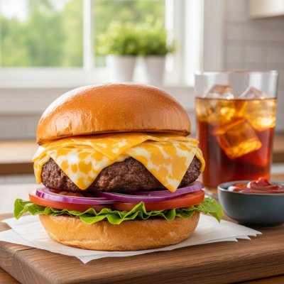 A piece of Colby being used in a classic culinary preparation or dish where it is commonly featured