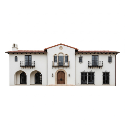 High quality, studio-style photograph of a single Colonial from the architecture taxonomy