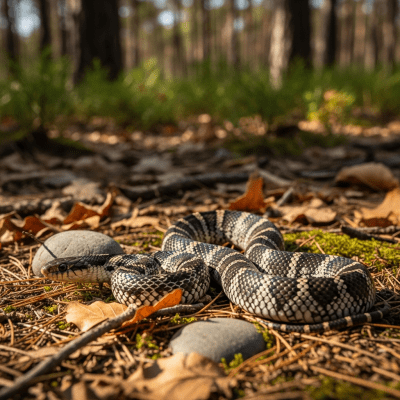 A detailed image of a Common Kingsnake (reptiles) in its typical natural habitat