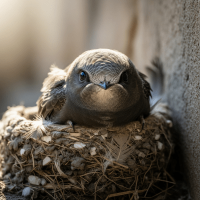 Image of a juvenile or chick stage of the Common Swift, within the taxonomy birds