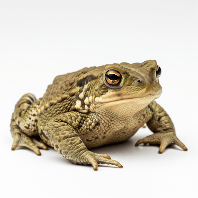 High quality, studio-style photograph of a single Common Toad