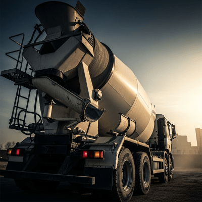 Editorial-style hero shot of a Concrete Mixer Truck, part of the trucks.