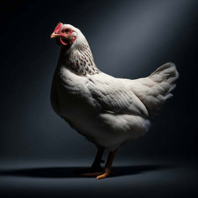 Editorial-style portrait of a Cornish from the chicken taxonomy.