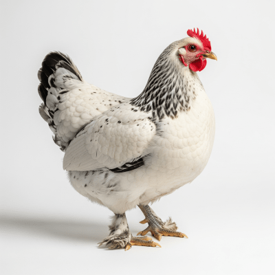 High quality studio photograph of a single Cornish from the chicken taxonomy