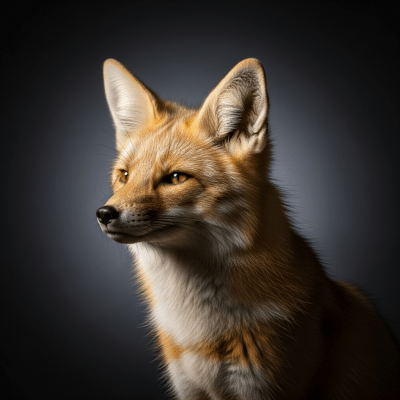 Editorial-style portrait of a Corsac Fox, belonging to the taxonomy canines.