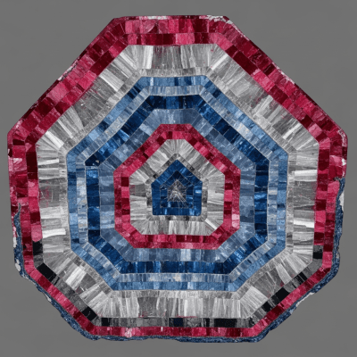 Cross-sectional illustration of Corundum, of the taxonomy minerals