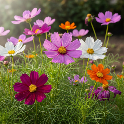 Photograph of a Cosmos (flowers) in its natural environment
