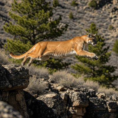Action shot of a Cougar