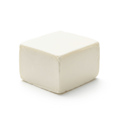 High quality studio photograph of a single Cream Cheese