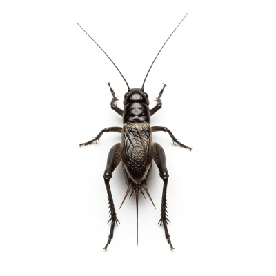 High quality studio photograph of a single Cricket, belonging to the taxonomy insects