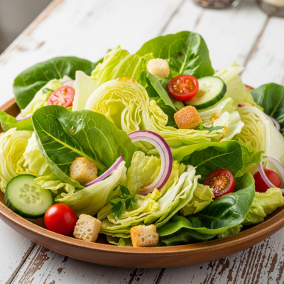 Image showing Crisphead Lettuce as part of a finished dish, such as a salad or sandwich