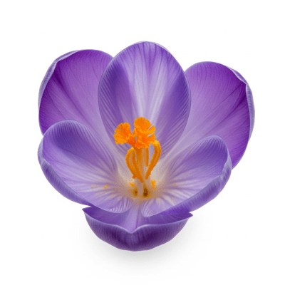 High quality studio photograph of a single Crocus