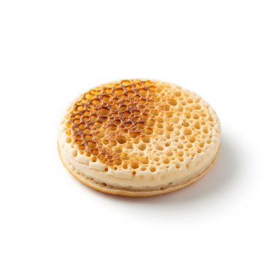 High quality photograph of a single Crumpet