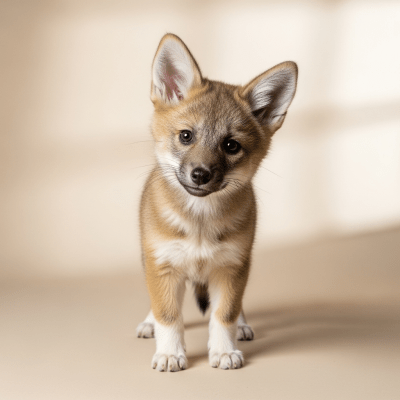 Photograph showing a juvenile (puppy) version of the Culpeo