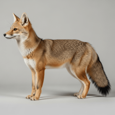 Side profile photograph of a standing Culpeo, part of the taxonomy canines