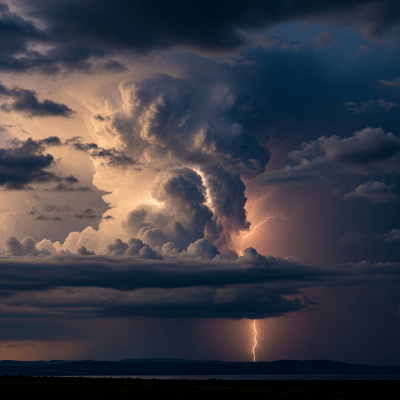 Editorial-style image of a Cumulonimbus calvus, part of the taxonomy clouds.