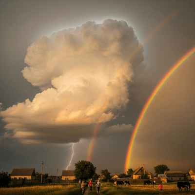 Depiction of a Cumulonimbus capillatus as seen in cultural or practical use
