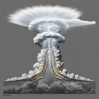 Cross-sectional diagram of a Cumulonimbus