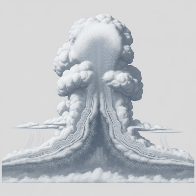 Cross-sectional diagram of a Cumulus congestus