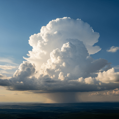 Realistic outdoor scene featuring a Cumulus congestus