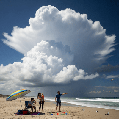 Depiction of a Cumulus congestus as seen in cultural or practical use