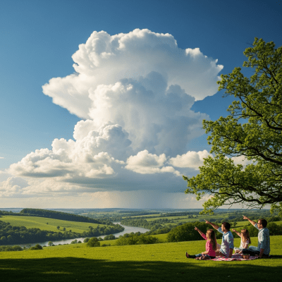 Depiction of a Cumulus mediocris as seen in cultural or practical use