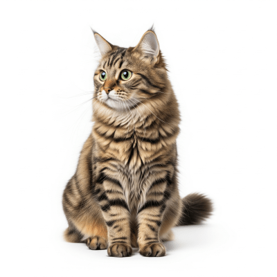 High resolution studio photograph of a Cymric