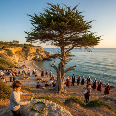 Image showing a Cypress as used or celebrated in human culture