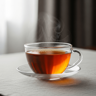 Editorial-style image of a brewed Da Hong Pao tea, part of the taxonomy teas