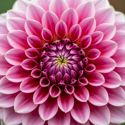 Detailed macro image of a Dahlia (flowers), focusing on the intricate structure of petals, stamens, and pistil