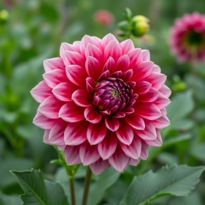 Photograph of a Dahlia (flowers) in its natural environment