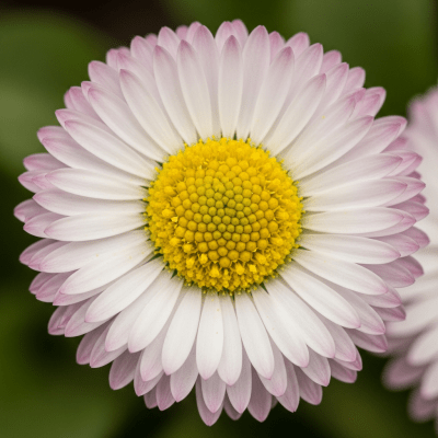 Detailed macro image of a Daisy (flowers), focusing on the intricate structure of petals, stamens, and pistil