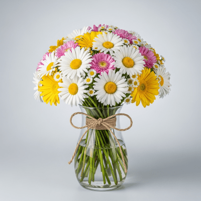 Image of a Daisy (flowers) arranged in a traditional bouquet or floral arrangement