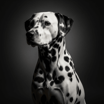 Editorial-style portrait of a Dalmatian from the taxonomy dogs.