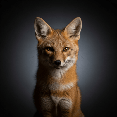 Editorial-style portrait of a Darwin's Fox, belonging to the taxonomy canines.
