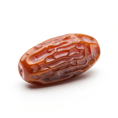 High quality studio photograph of a single Date from the fruits taxonomy