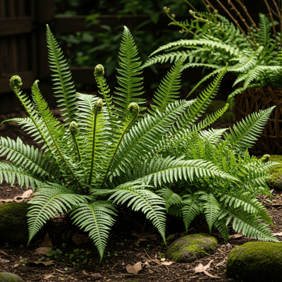 Image depicting a Dennstaedtiaceae (family) as traditionally used by humans, such as in ornamental garden settings, floral arrangements, or as part of indigenous cultural practices