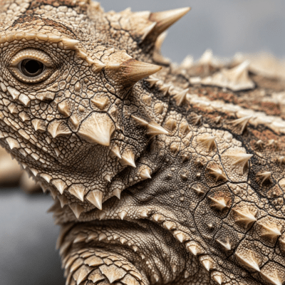 Macro close-up image of the skin texture and scale pattern of a Desert Horned Lizard, part of the taxonomy lizards