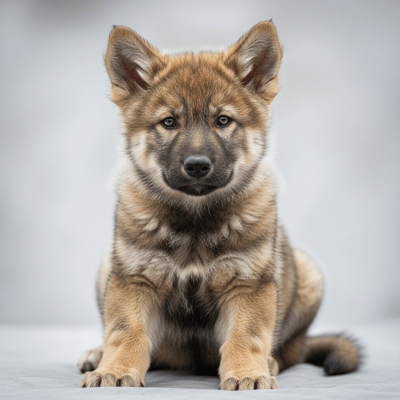 Photograph showing a juvenile (puppy) version of the Dire Wolf