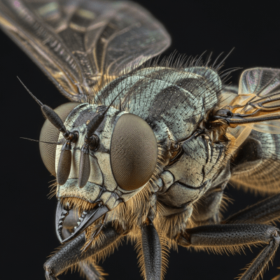 Macro photograph of a Dobsonfly