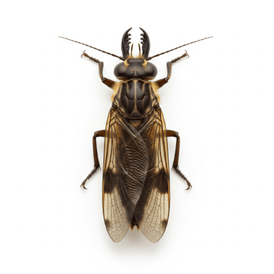 High quality studio photograph of a single Dobsonfly, belonging to the taxonomy insects