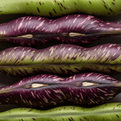 A close-up macro shot of Dolichos Bean (beans) showing its texture, surface details, and natural colors