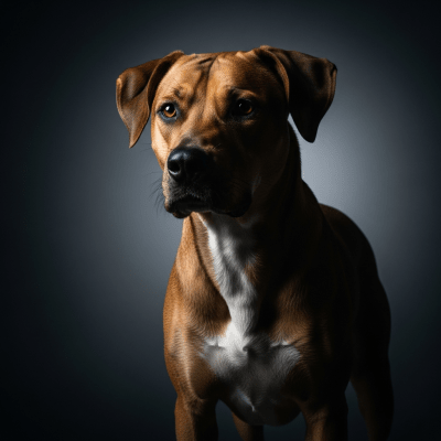 Editorial-style portrait of a Domestic Dog, belonging to the taxonomy canines.