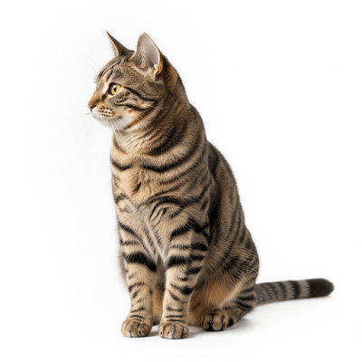 High resolution studio photograph of a Domestic Shorthair