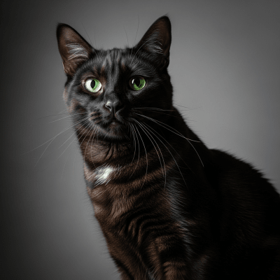 Editorial-style portrait of a Domestic Shorthair from the taxonomy cats.