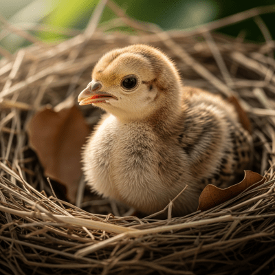 Image of a juvenile or chick stage of the Domestic Turkey, within the taxonomy birds