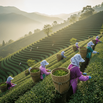 Environmental scene featuring Dong Ding, part of the taxonomy teas