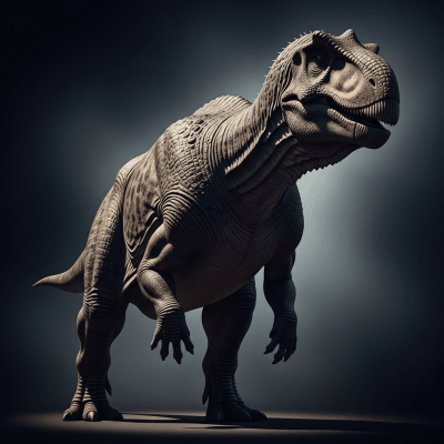 Editorial-style heroic portrait of a single Dreadnoughtus from the taxonomy dinosaurs.